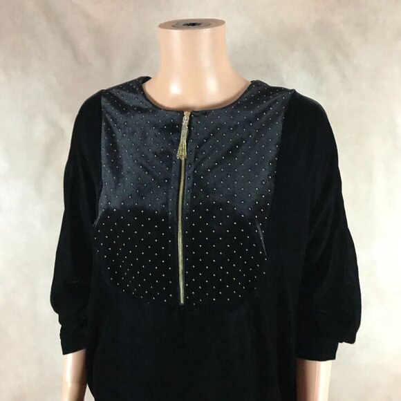 TAHARI Black Velvet Top NWT SMALL - Picture 8 of 14